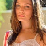 Adorable brunette teen Brooke reveals her cute boobs and twat in public