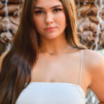 Breathtaking girlfriend Aria strips her white dress in public & masturbates