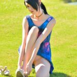 Extremely skinny Ivy inserts a mobile phone in her bald pussy & fists herself