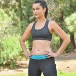 Hot babe with small tits Larysa stretches her twat after a morning run