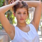 Hot redhead teen loves fingering her orgasmic pussy in public