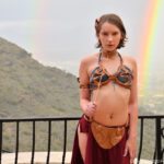 Amateur model figure spreads her pussy on rocks in sandals