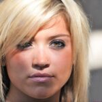 Blonde mom Audrey poses in public in a hot dress & loses her pink panties