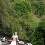 Cute babe Carli unveils sexy tits & flashes hot ass & shaved pussy in public