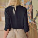Adorable blonde girl walks around in public in short shorts before dildoing