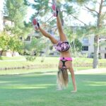 Blonde stunner Kenna strips naked in public before toying herself at home