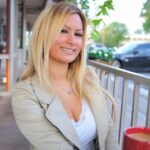 Busty amateur with big tits strips outdoors to fondle her pierced pussy