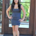Cute amateur brunette Rikki spreads her legs & fucks herself with a heel