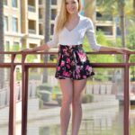 Cute amateur Winter hikes her skirt and flashes her vagina in public