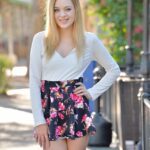 Cute amateur Winter hikes her skirt and flashes her vagina in public
