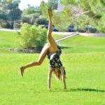 Fresh face Averie showing pantiless upskirt by the lake and fisting pussy