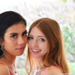 All-natural babes Mila and Myra finger, lick and toy each other's holes