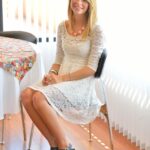 Blonde Lauren strips her dress & teases with her ass with tan lines in public