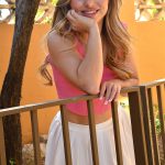 Blonde teen Aria rides a couple of dildos at the same time