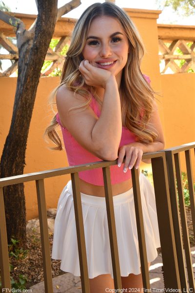 Blonde teen Aria rides a couple of dildos at the same time Image #7