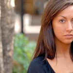 Stunning Nicole teases in a sexy black dress & flashes her pussy in public