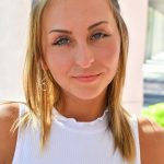 Adorable amateur babe Macy shows her hot butt and small tits in public