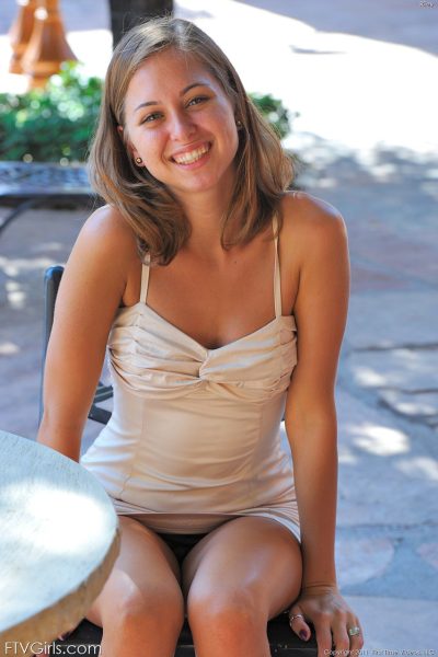 Cute teen girl shows her exhibitionist side by walking around nude in public Image #3