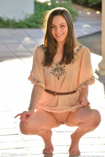 Girl next door using large cuke and dildo on horny vagina indoors and out Image #2