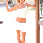 Amateur babe with a shaved cunt Chantelle reveals her hot ass outdoors