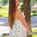 American beauty Scarlett rubs her big tits and flashes her holes in public