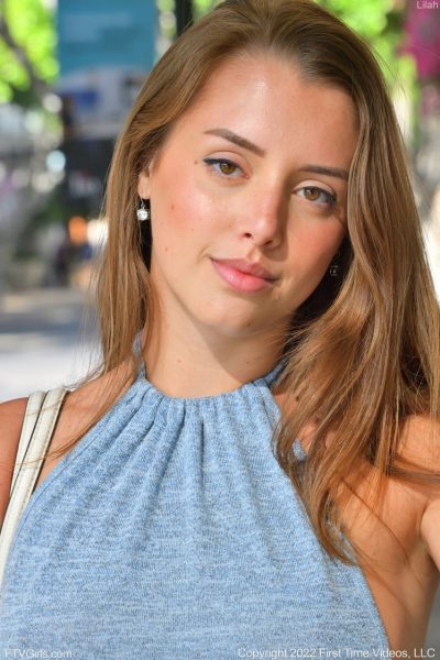 Hot babe Lilah teases in a tight dress & flashes a pantyless upskirt in public Image #8