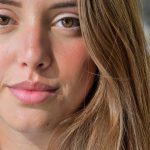 Hot babe Lilah teases in a tight dress & flashes a pantyless upskirt in public