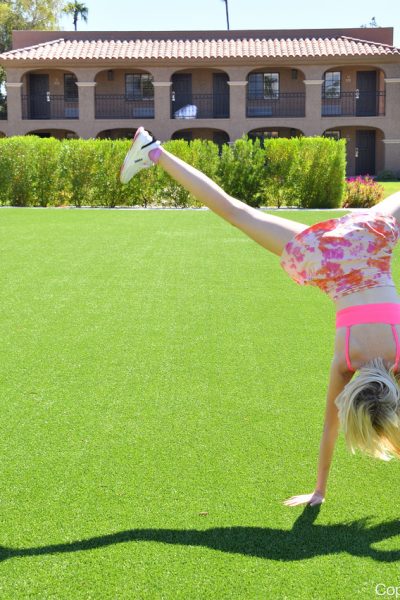 Cute tennis player Marie stripping and showing her bald pussy in public Cute tennis player Marie stripping and showing her bald pussy in public Image #13