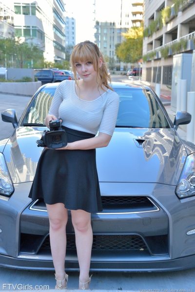 Naughty babe Alyssa undresses in public to show her beautiful tits & bald cunt Naughty babe Alyssa undresses in public to show her beautiful tits & bald cunt Image #6