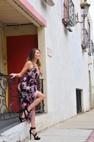 Sexy babe Raye loses her panties in public and shows her booty, pussy and tits Image #13