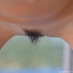 Skinny babe Roxanna masturbates with a vibrator during a nude yoga session